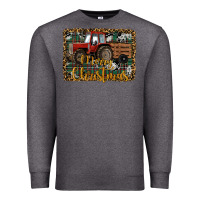 Charcoal Heather Merry Christmas Farm Tractor Premium Sweatshirt - RanaPortraitStore