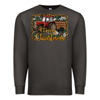 Smoke Merry Christmas Farm Tractor Premium Sweatshirt - RanaPortraitStore