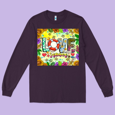 Love Summer Long Sleeve Tee Designed By Cowhidedigitalart
