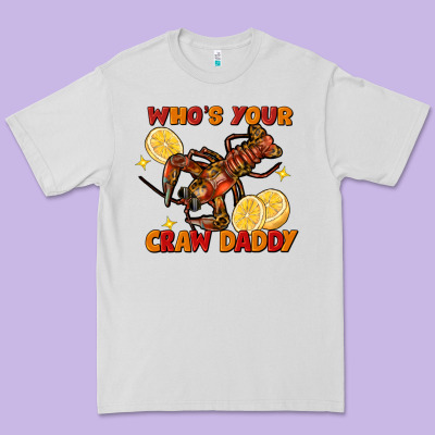 Crawfish Who's Your Craw Daddy Premium Tee Designed By Fadigitalartstudio