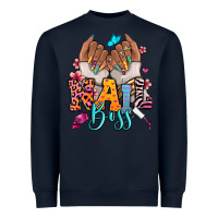 Navy Afro woman nail boss Heavyweight Sweatshirt - RanaPortraitStore