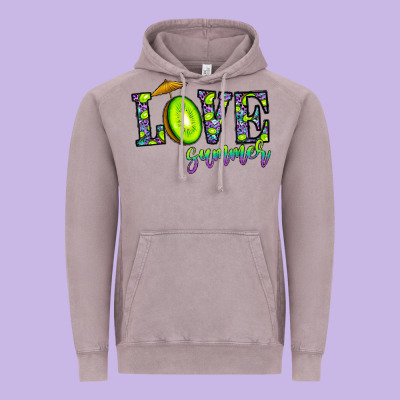 Love Summer Vintage Hoodie Designed By Cowhidedigitalart