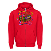 Red mardi gras craw fish king cake with leopard Zipper Hoodie - RanaPortraitStore