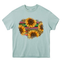 Arona sunflower leopard serape patch Heavy Core Tee - Jasminsmagicworld