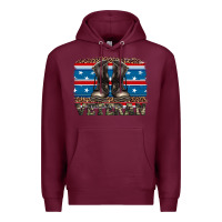 Burgundy armed forces day veteran Premium Hoodie - Artiststas