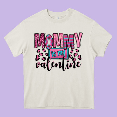 Mommy Is My Valentine Heavy Core Tee Designed By Oliviacreatesart