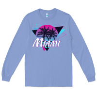 Colony Blue miami beach souvenir vintage 80s Long Sleeve Tee - linhVisuals