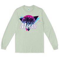 Matcha miami beach souvenir vintage 80s Long Sleeve Tee - linhVisuals