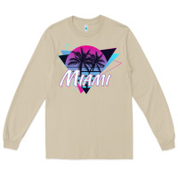 Mushroom miami beach souvenir vintage 80s Long Sleeve Tee - linhVisuals