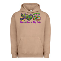 Pigment Burro peace love mardi gras king cake Urban Hoodie - RanaPortraitStore