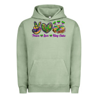 Pigment Oil Green peace love mardi gras king cake Urban Hoodie - RanaPortraitStore
