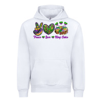 White peace love mardi gras king cake Urban Hoodie - RanaPortraitStore