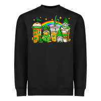 Black st patricks day gnomes coffee cups Heavyweight Sweatshirt - Jasminsmagicworld