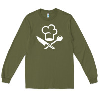 Army Green chef hat knife spoon Long Sleeve Tee - linhVisuals