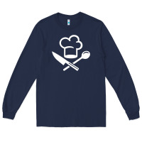 Navy chef hat knife spoon Long Sleeve Tee - linhVisuals