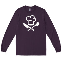 Plum chef hat knife spoon Long Sleeve Tee - linhVisuals