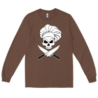 Chestnut chef skull and crossbones knives halloween Long Sleeve Tee - linhVisuals