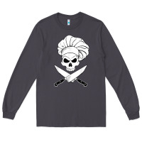 Smoke chef skull and crossbones knives halloween Long Sleeve Tee - linhVisuals