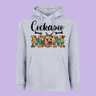 Western Cockapoo Mom Heavyweight Hoodie Designed By Ranaportraitstore