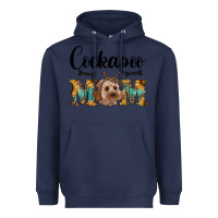Navy Western Cockapoo Mom Heavyweight Hoodie - RanaPortraitStore