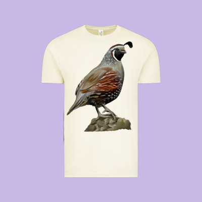 California Quail Bird Vintage Tee Designed By Ranaportraitstore