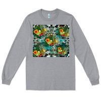 Heather Grey summer fruits Long Sleeve Tee - CowhideDigitalArt