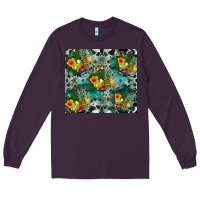 Plum summer fruits Long Sleeve Tee - CowhideDigitalArt