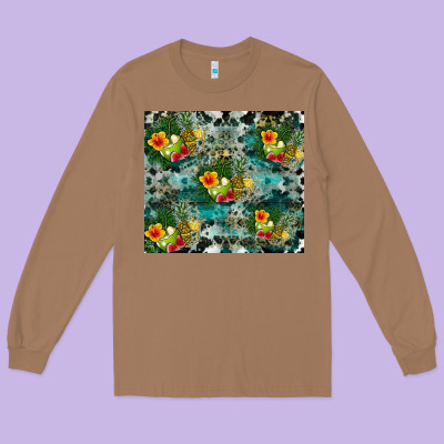 Summer Fruits Long Sleeve Tee Designed By Cowhidedigitalart