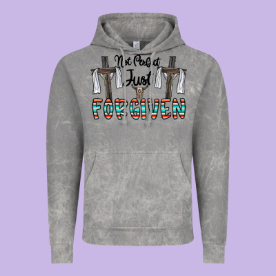 No Perfect Just Forgiven Vintage Hoodie Designed By Cowhidedigitalart