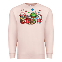 Pale Pink army Christmas coffee Premium Sweatshirt - Jasminsmagicworld