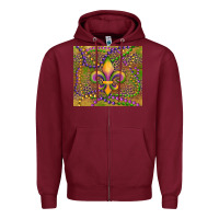 Burgundy mardi gras fleur de lis Zipper Hoodie - RanaPortraitStore