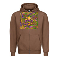 Chestnut mardi gras fleur de lis Zipper Hoodie - RanaPortraitStore