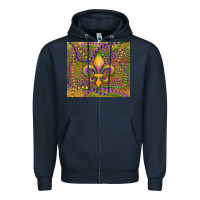 Navy mardi gras fleur de lis Zipper Hoodie - RanaPortraitStore