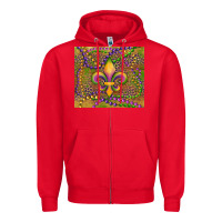 Red mardi gras fleur de lis Zipper Hoodie - RanaPortraitStore