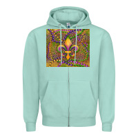 Seafoam mardi gras fleur de lis Zipper Hoodie - RanaPortraitStore
