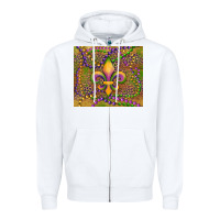 White mardi gras fleur de lis Zipper Hoodie - RanaPortraitStore