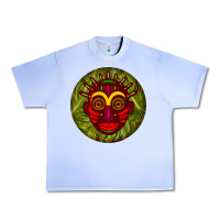 Grape Ice african masks round earrings 4 Urban Heavy Tee - BundleAndBundleShop