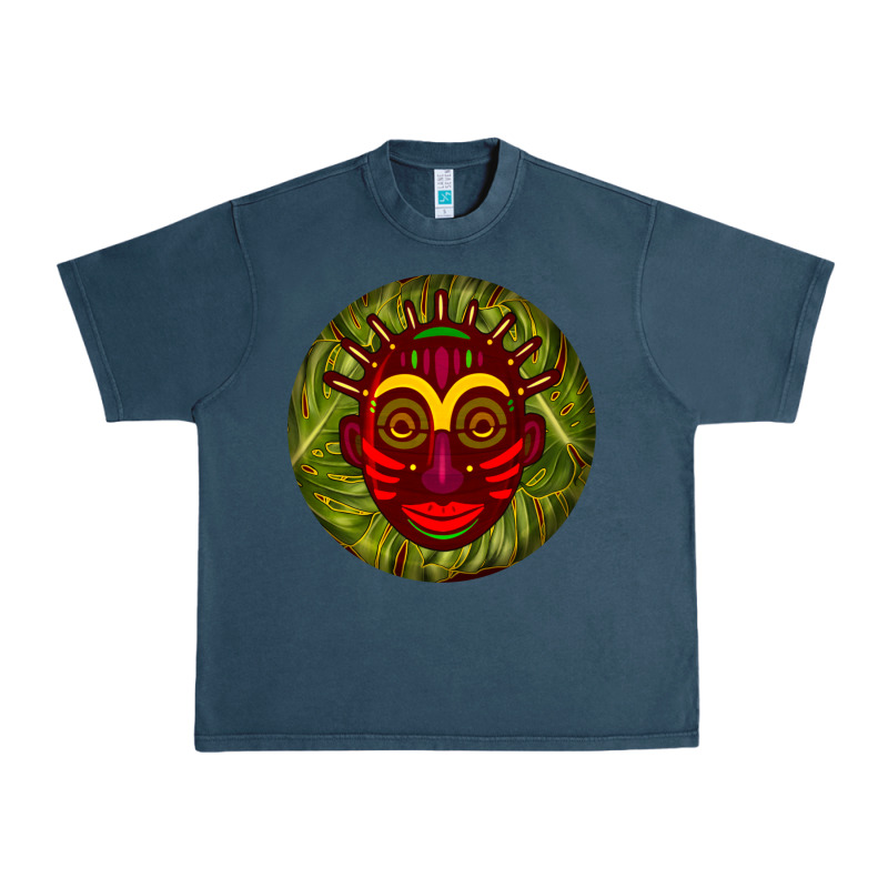 African Masks Round Earrings 4 Urban Heavy Tee by BundleAndBundleShop | Teevron