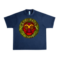 Navy african masks round earrings 4 Urban Heavy Tee - BundleAndBundleShop