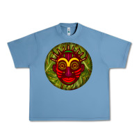 Pebble Blue african masks round earrings 4 Urban Heavy Tee - BundleAndBundleShop