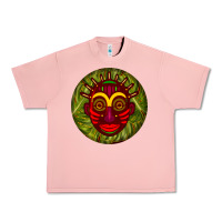 Salmon african masks round earrings 4 Urban Heavy Tee - BundleAndBundleShop