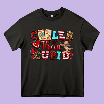 Cooler Than Cupid Heavy Core Tee Designed By Oliviacreatesart