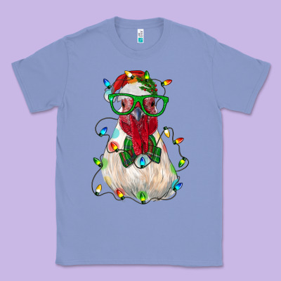 Christmas Rooster Classic Tee Designed By Ranaportraitstore