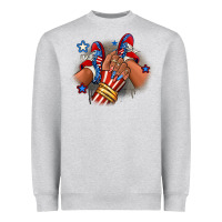 Heather Grey America afro girl sneakers Heavyweight Sweatshirt - RanaPortraitStore