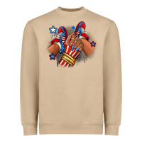 America Afro Girl Sneakers Heavyweight Sweatshirt | Teevron