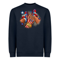 Navy America afro girl sneakers Heavyweight Sweatshirt - RanaPortraitStore