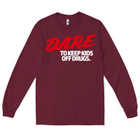 Burgundy d.a.r.e Long Sleeve Tee - linhVisuals