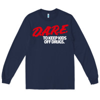 Navy d.a.r.e Long Sleeve Tee - linhVisuals