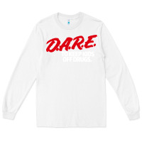 White d.a.r.e Long Sleeve Tee - linhVisuals