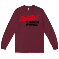 Burgundy d.a.r.e Long Sleeve Tee - linhVisuals